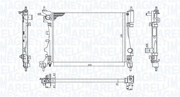 MAGNETI MARELLI radiatorius, variklio aušinimas 350213130100